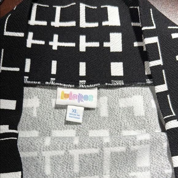 LuLaRoe Black and White Knee-Length Pencil Skirt - Picture 3 of 3